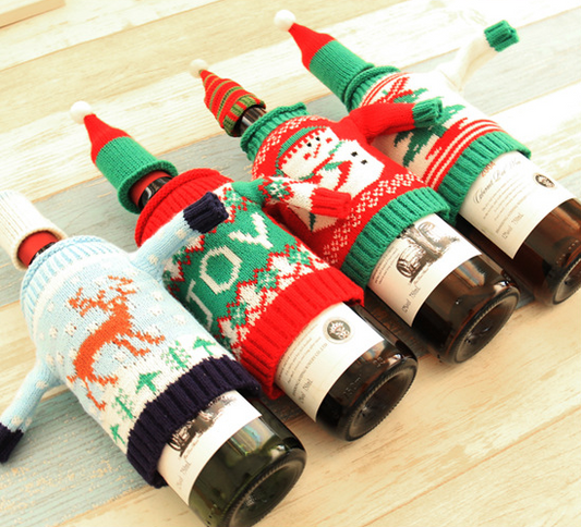 Knitted Christmas Bottle Sweater